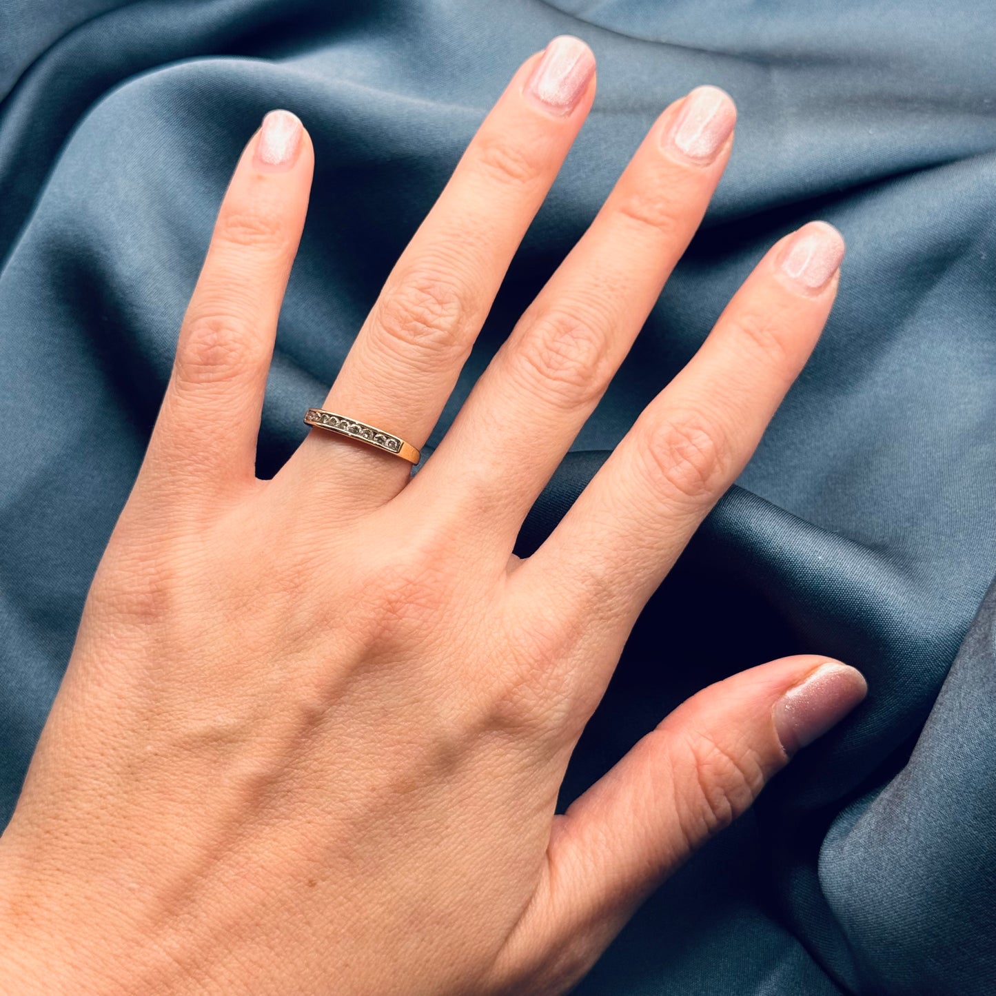 9 Carat Gold Diamond Half Eternity Ring