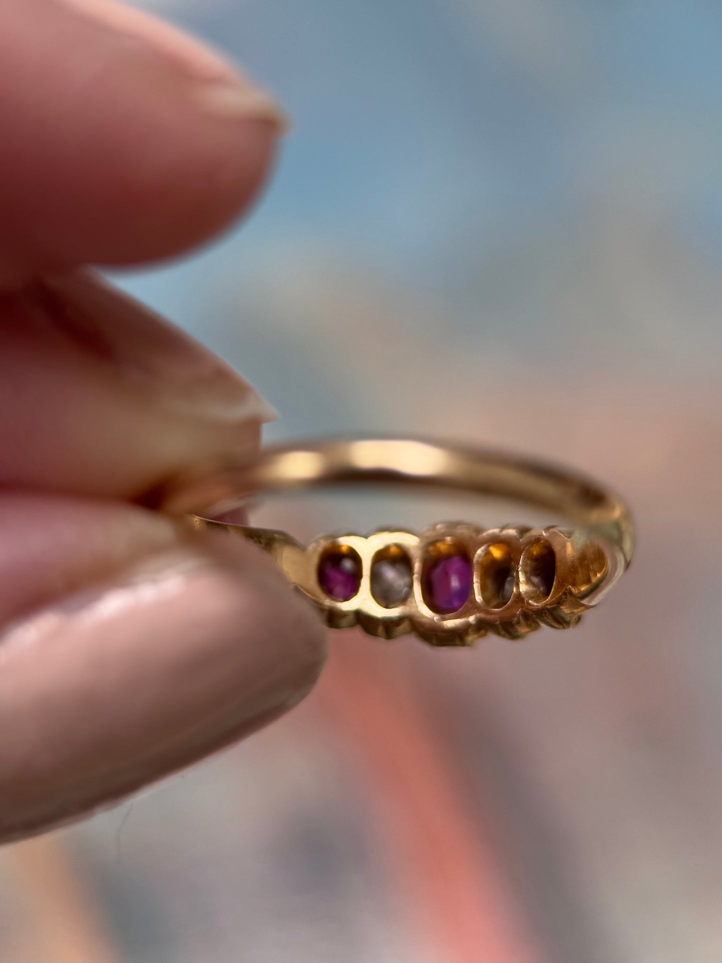 18ct Gold Ruby & Diamond Ring