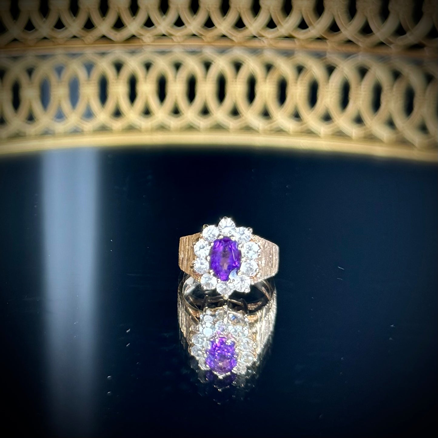 9 Carat Gold Vintage Amethyst Cocktail Ring