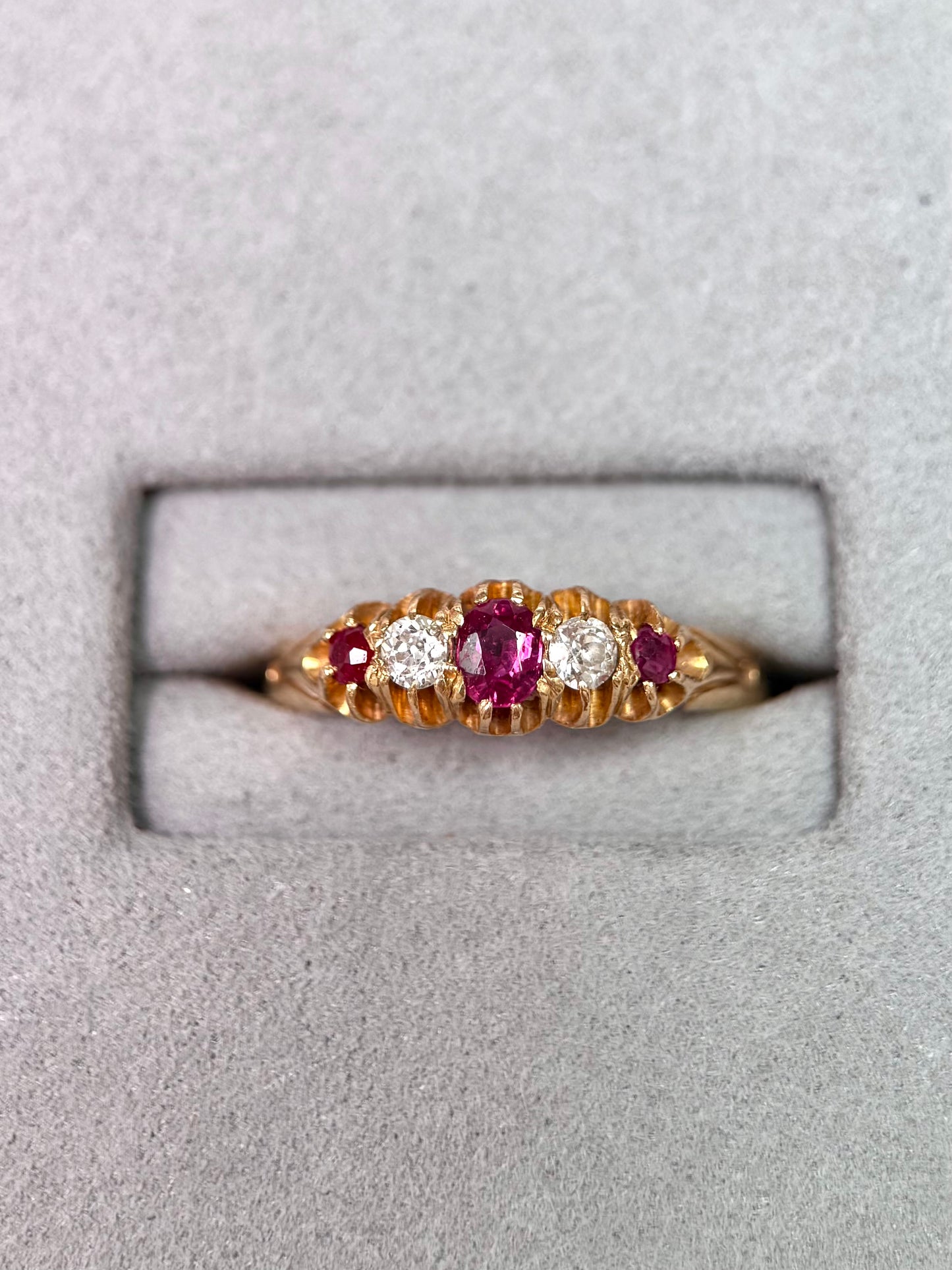 18ct Gold Ruby & Diamond Ring