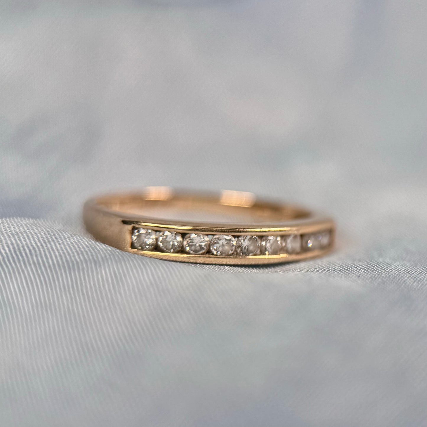 9 Carat Gold Diamond Half Eternity Ring