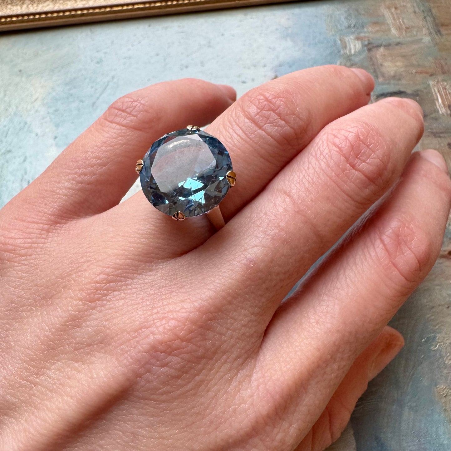 9 Carat Rose Gold Topaz Cocktail Ring