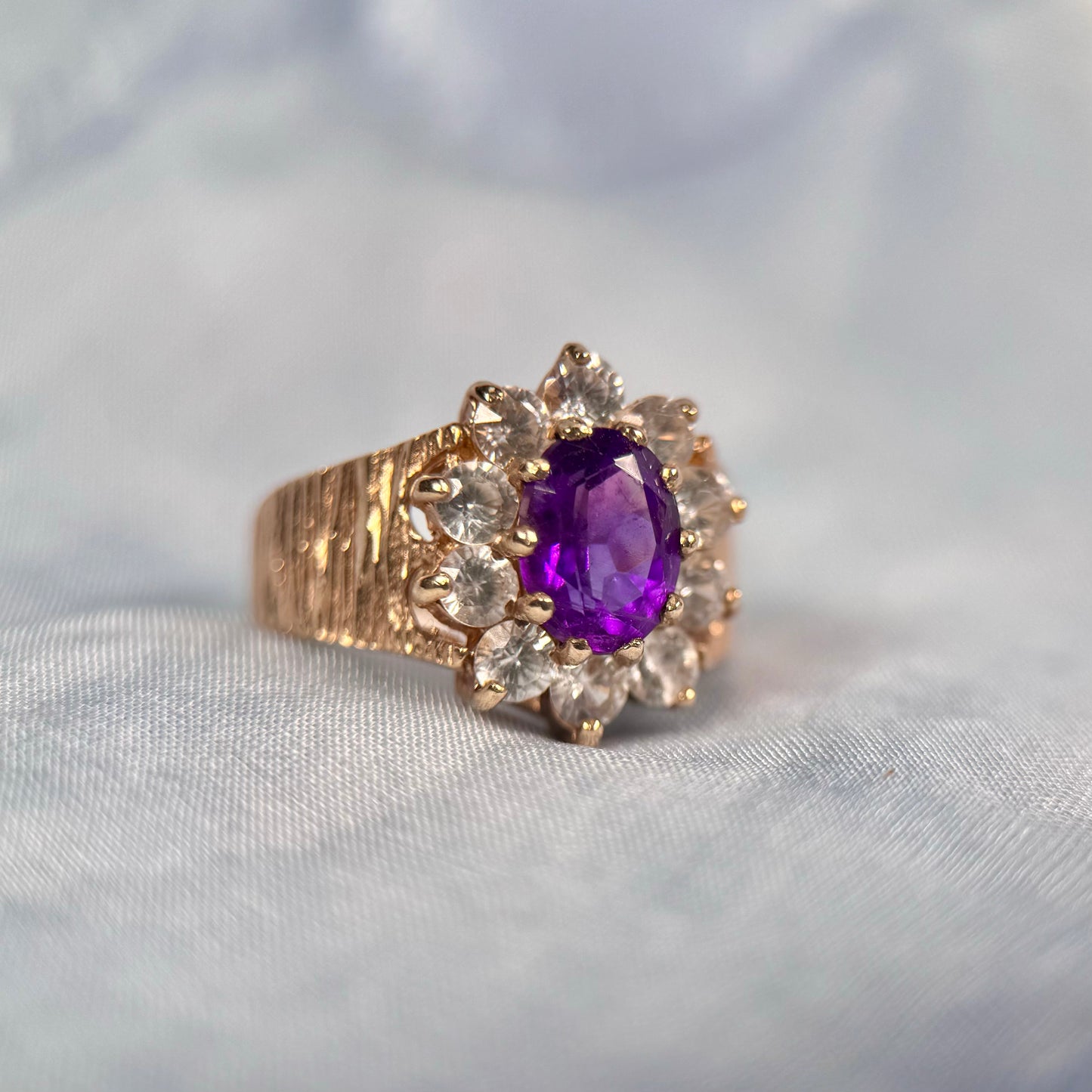 9 Carat Gold Vintage Amethyst Cocktail Ring