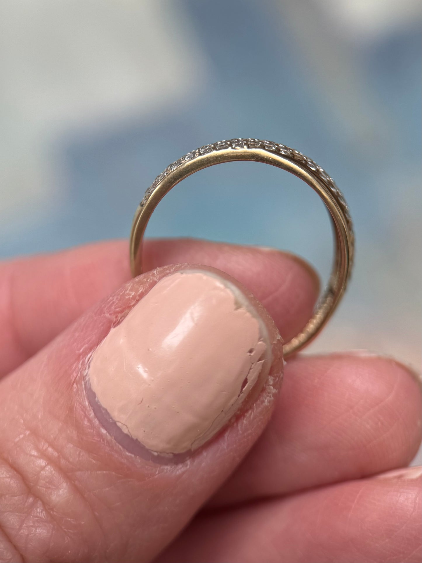 9ct Gold Stylish Diamond Band Ring