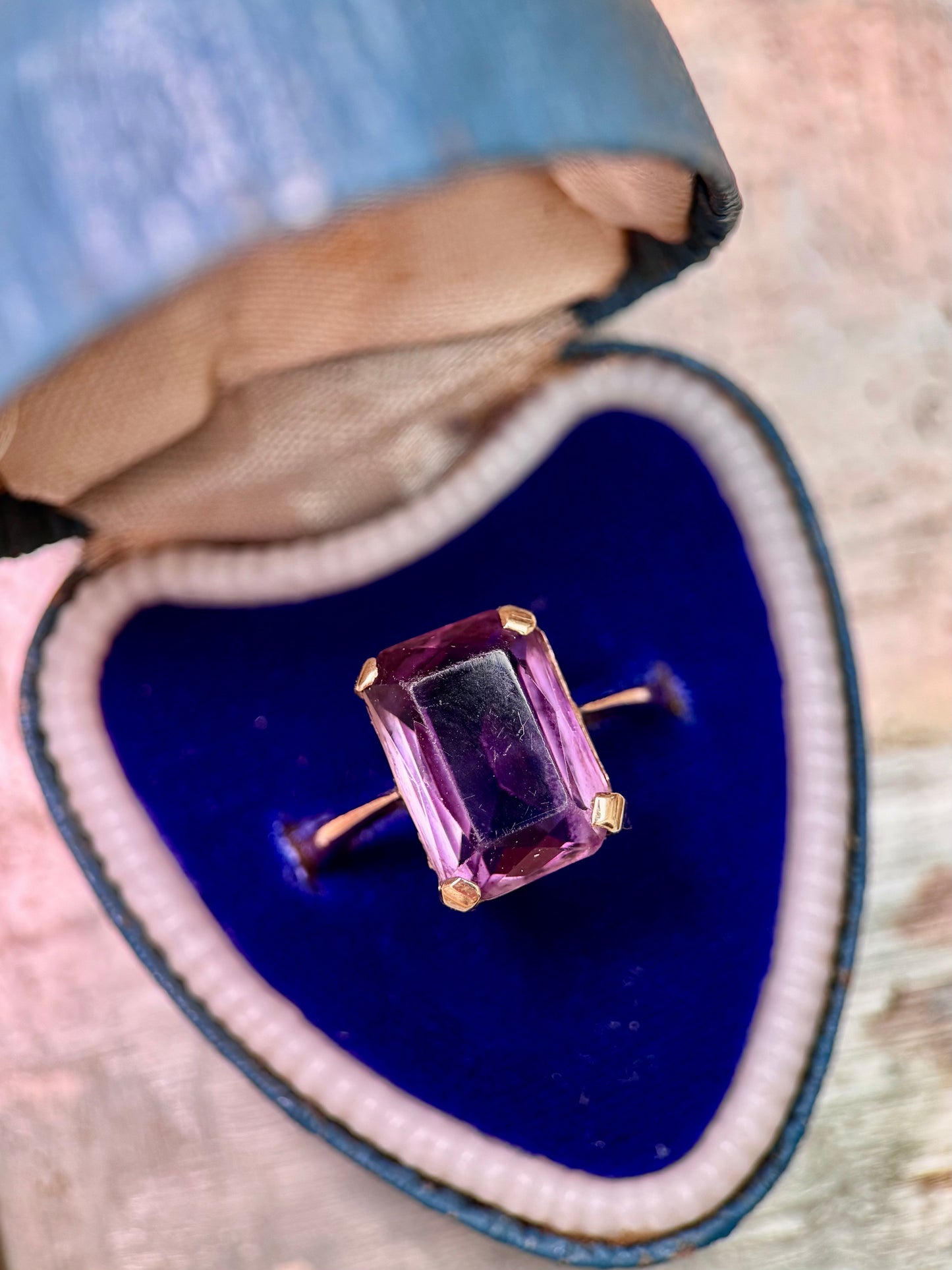 9ct Rose Gold Amethyst Cocktail Ring