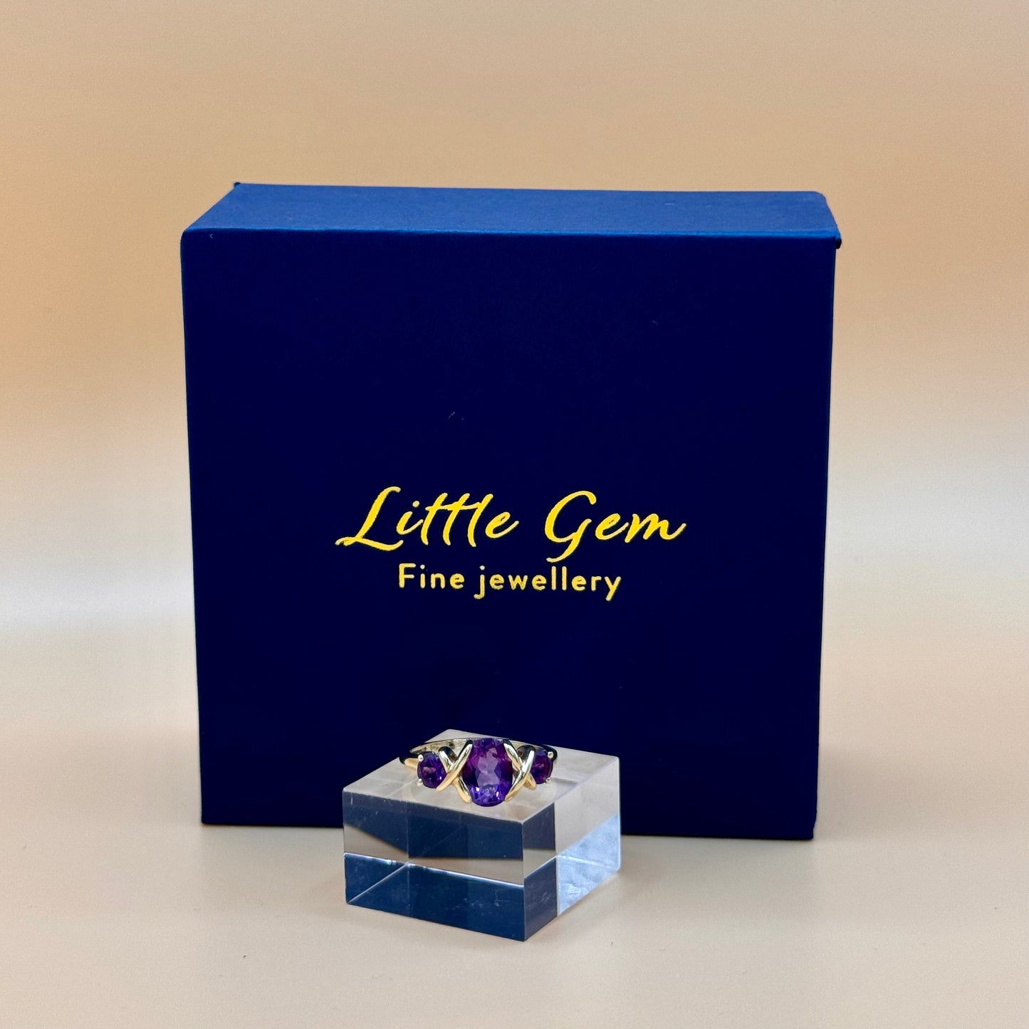 9 Carat Gold Amethyst Dress Ring