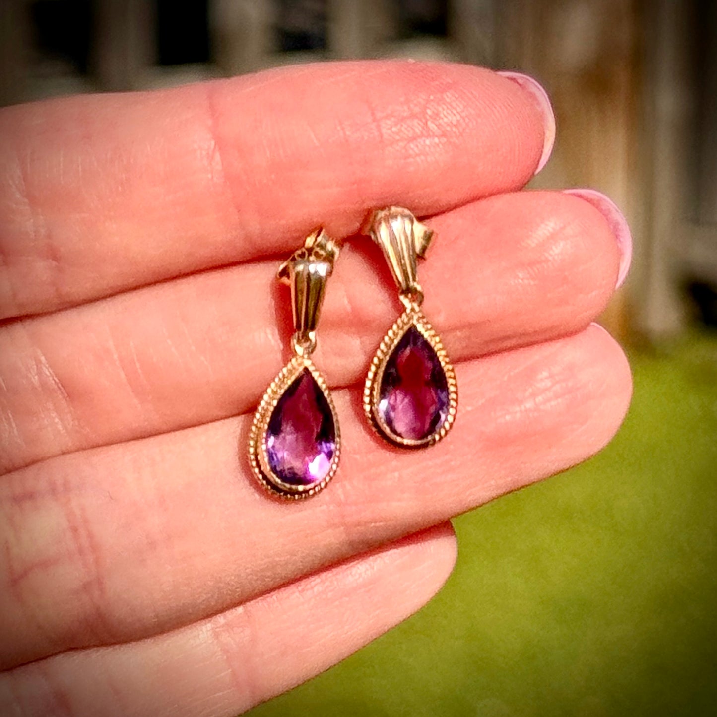 Amethyst Drop earrings