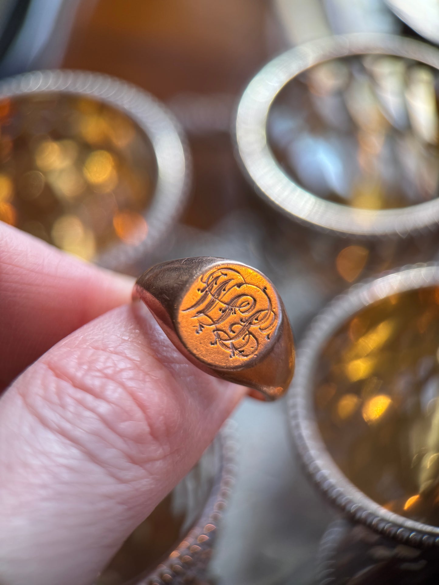 Antique 9 Carat Rose Gold Signet Ring
