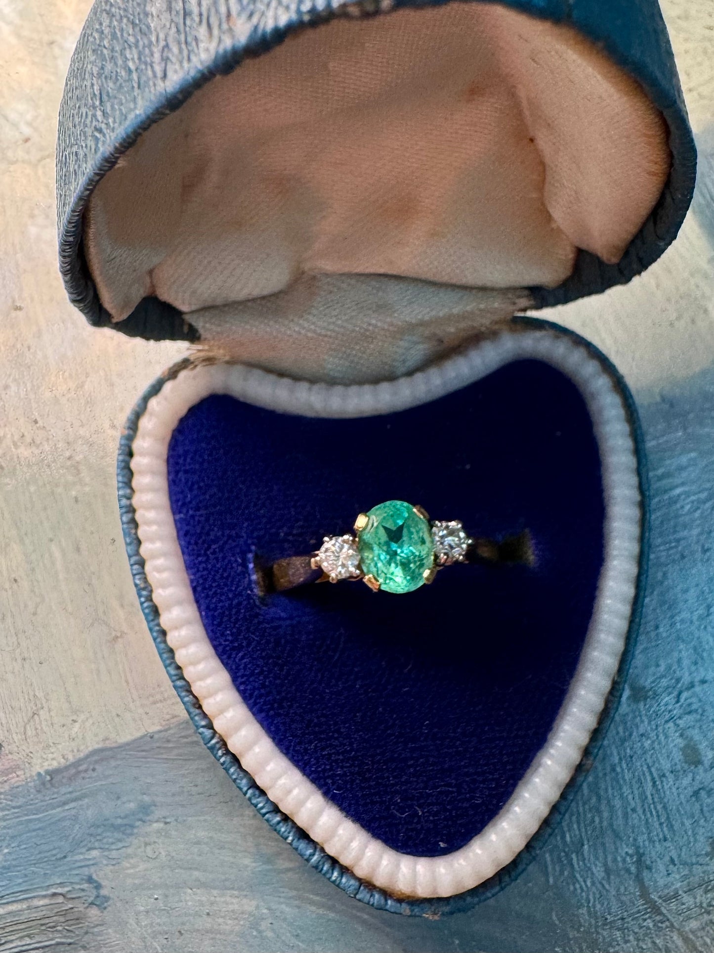 18 Carat Gold Emerald & Diamond Ring