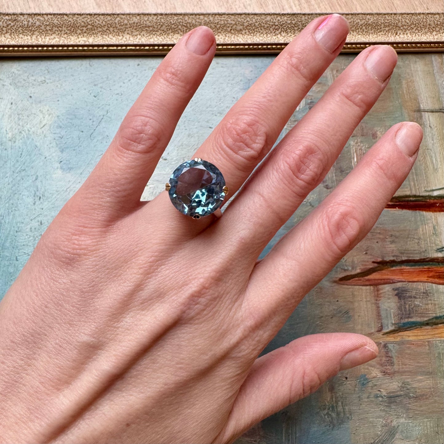 9 Carat Rose Gold Topaz Cocktail Ring