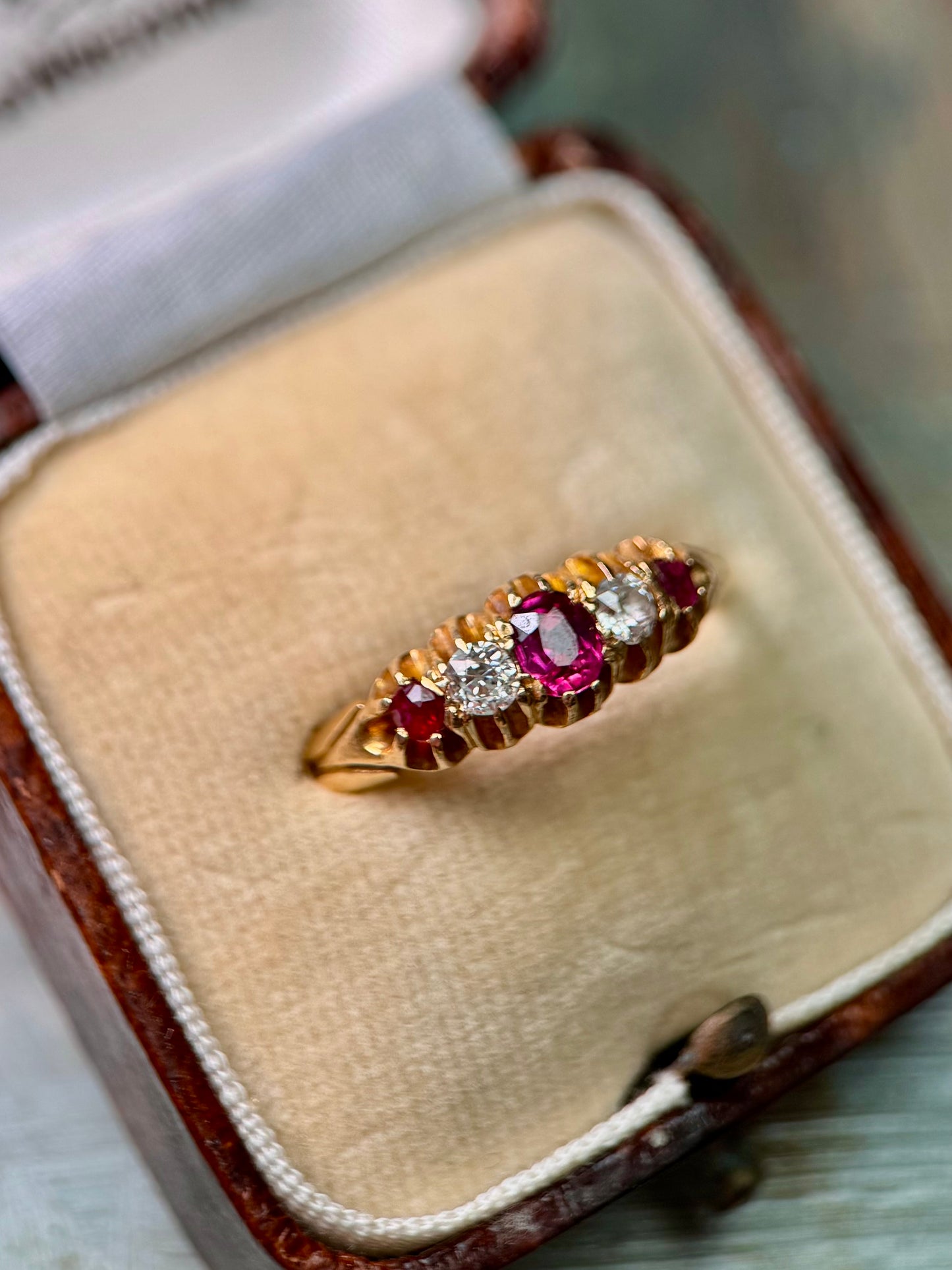 18ct Gold Ruby & Diamond Ring