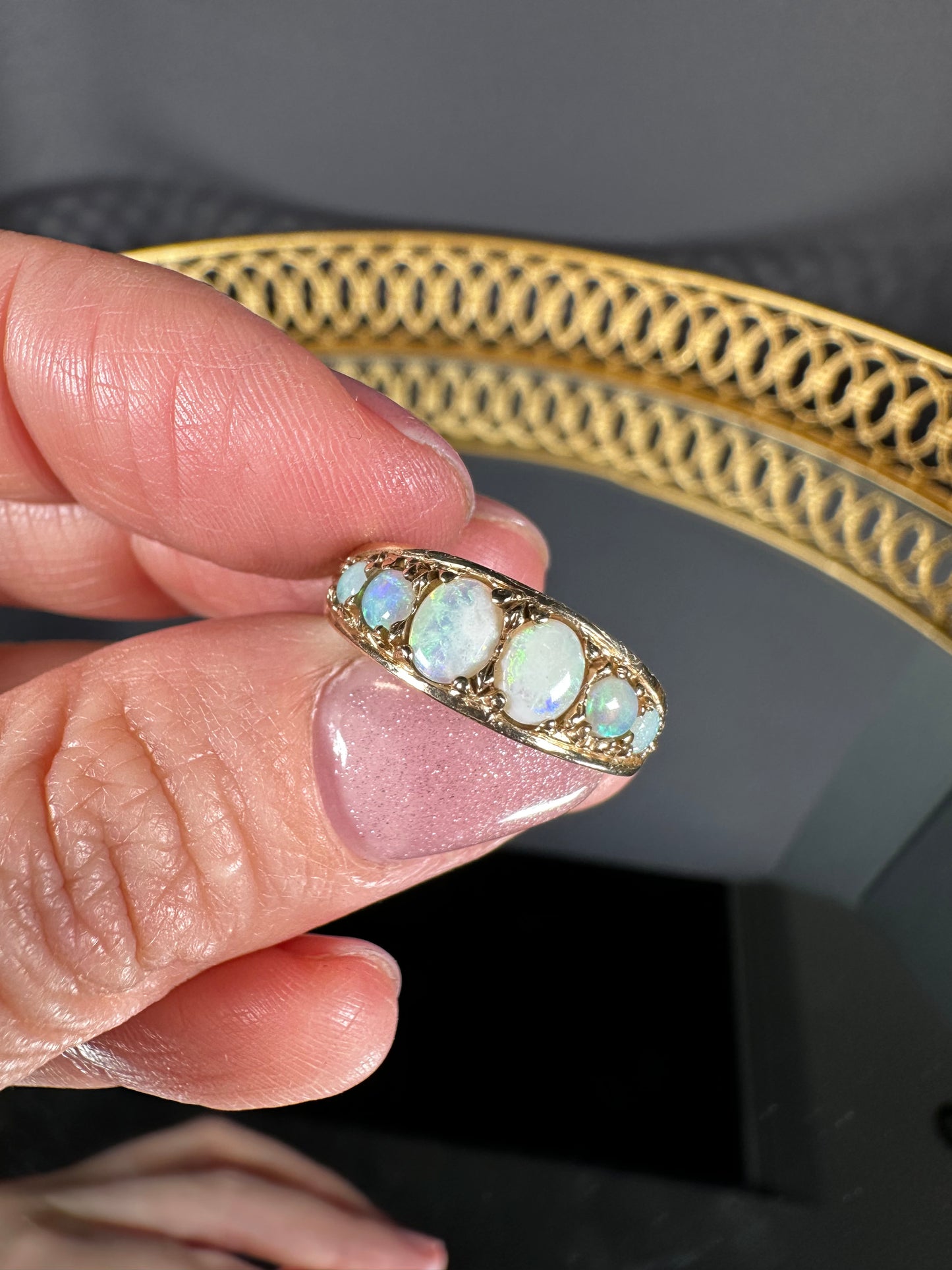 9 Carat Gold Opal “Gypsy” Ring