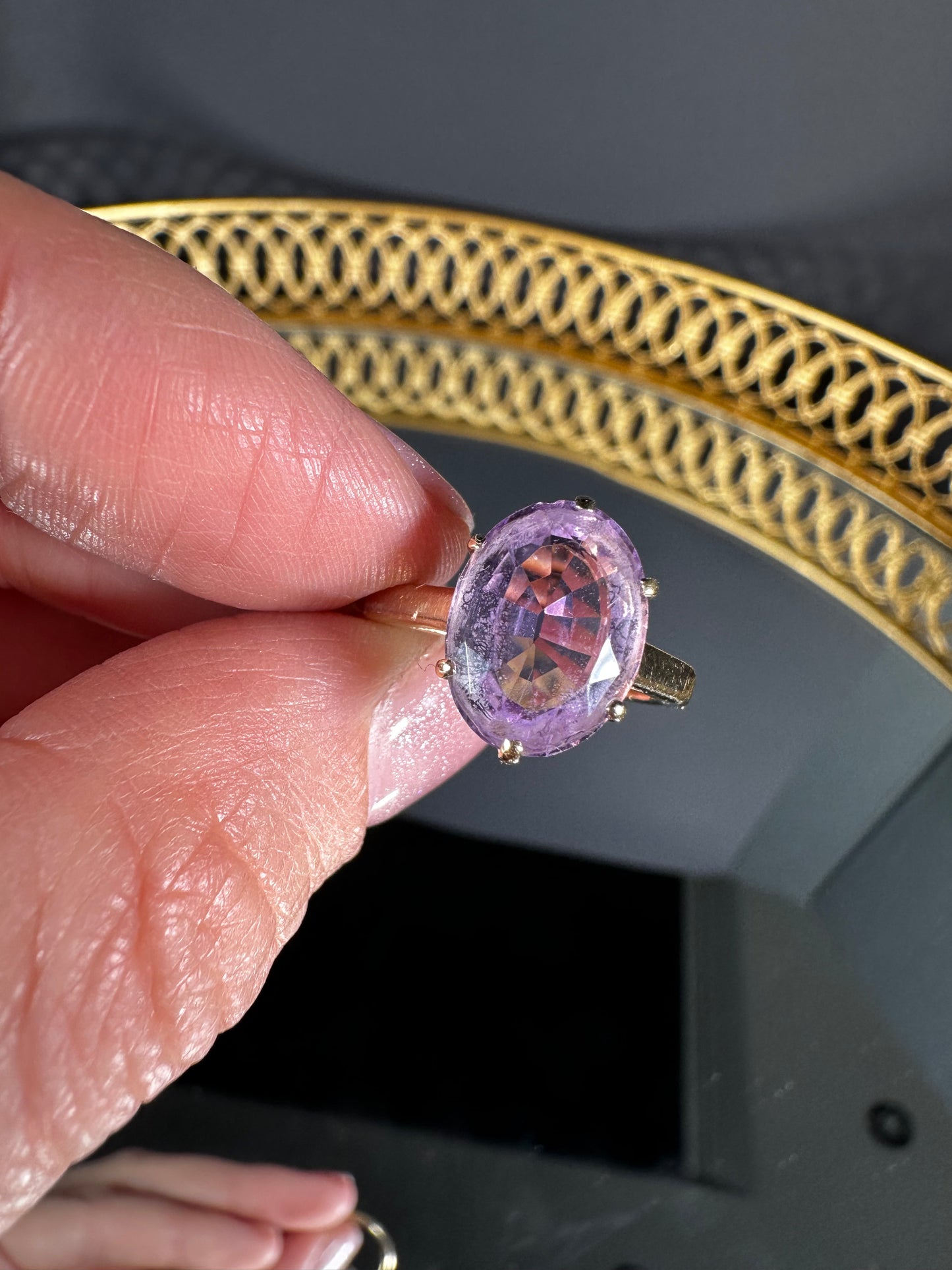 9ct Gold Amethyst Cocktail Ring