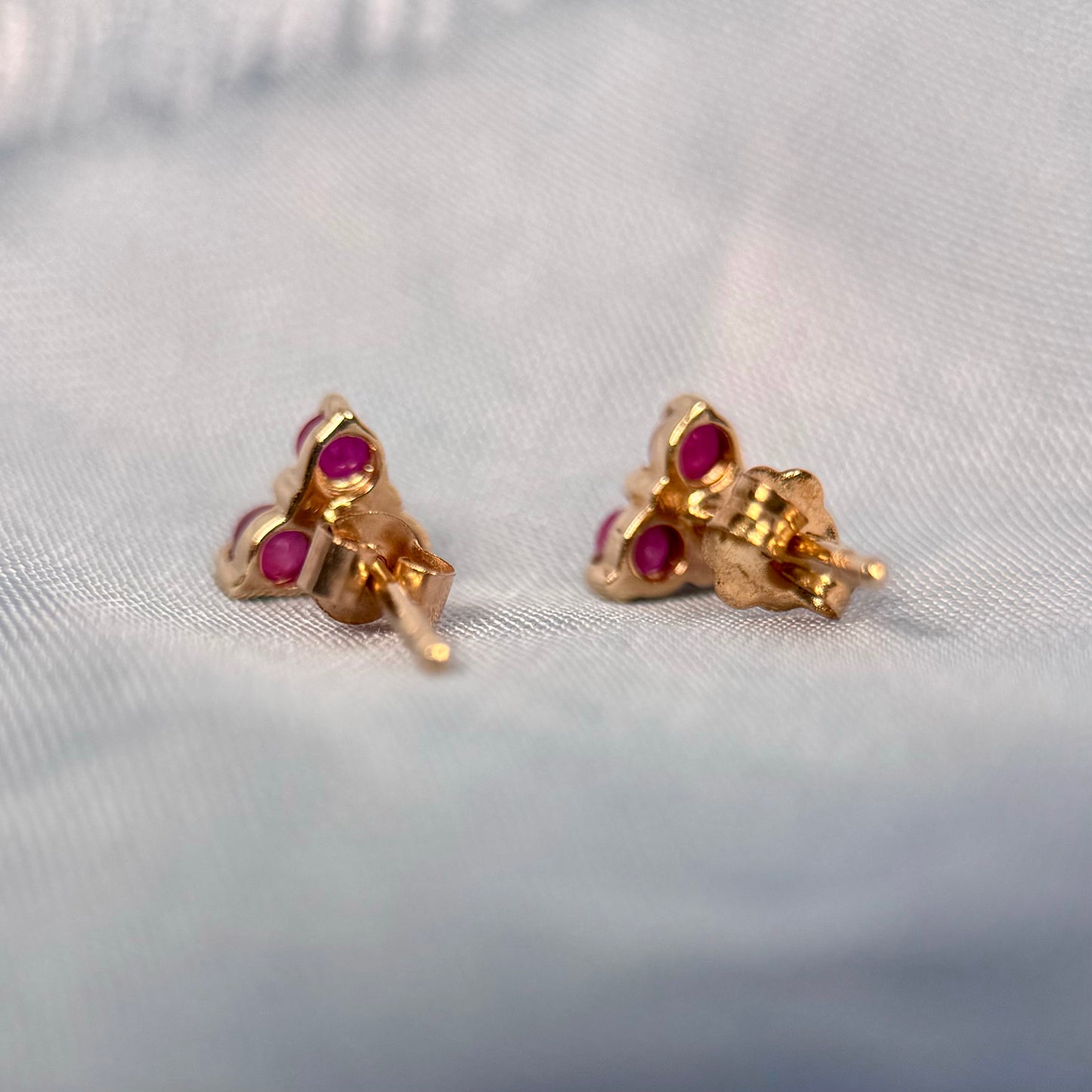 Ruby & Diamond Stud earrings