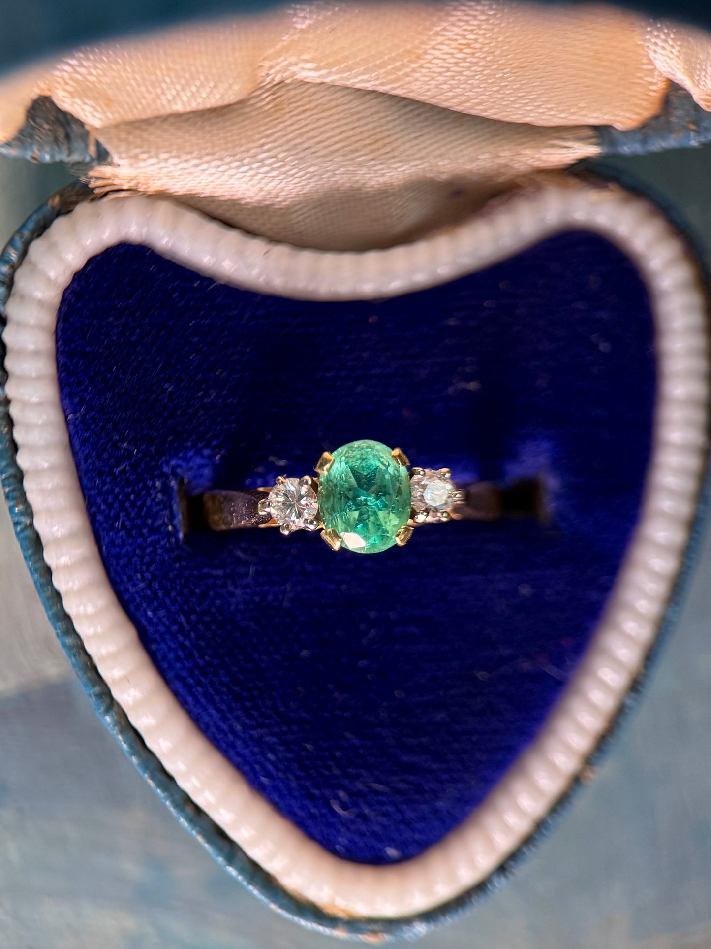 18 Carat Gold Emerald & Diamond Ring