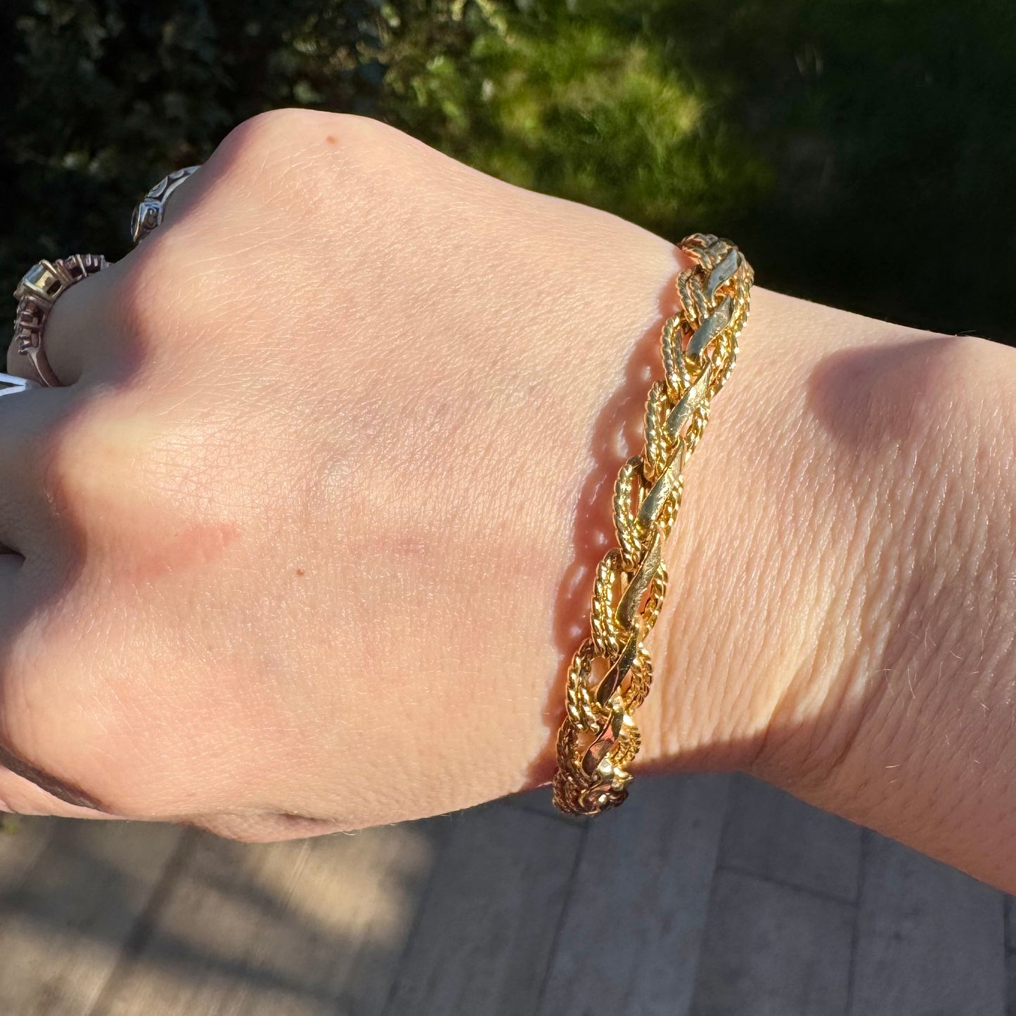 Ornate 9 Carat Yellow Gold Curb Link Bracelet