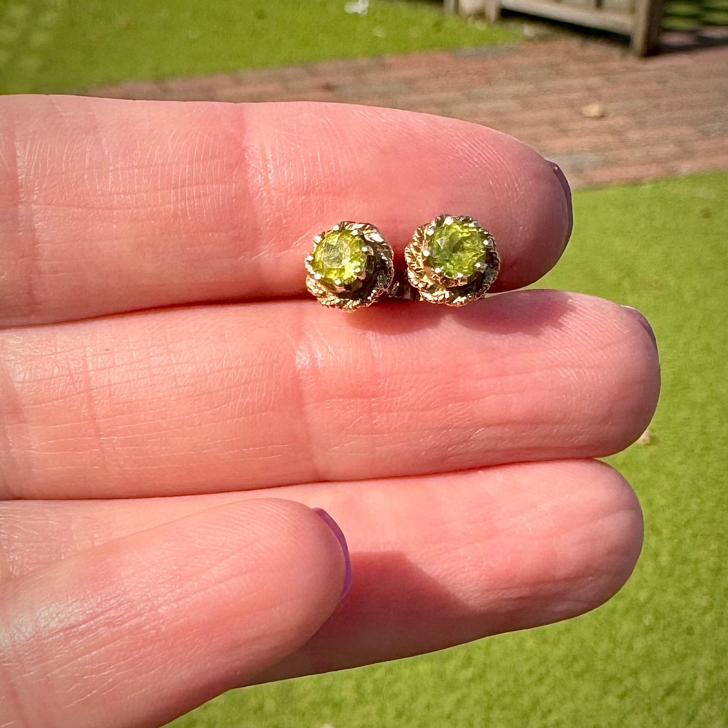 Peridot Stud earrings