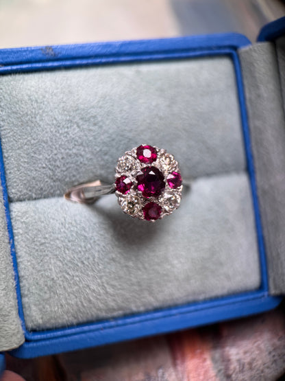 18ct Gold Ruby & Diamond Ring