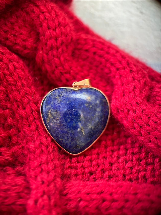 9ct Gold Lapis Lazuli Heart Pendant (Pendant only) - 2 of 2