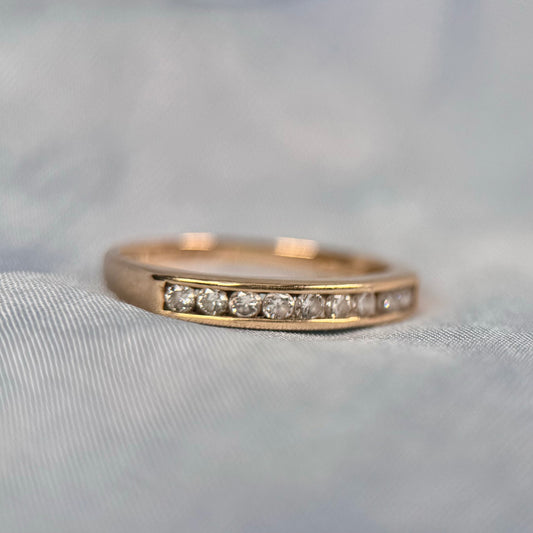 9 Carat Gold Diamond Half Eternity Ring