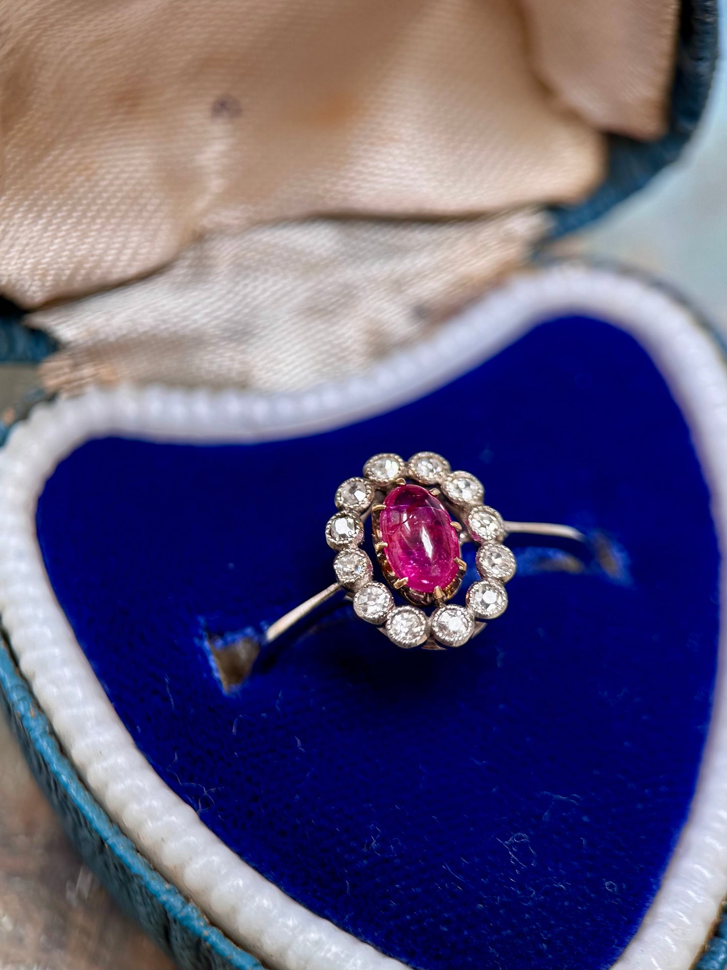 Antique Ruby & Diamond Converted Ring