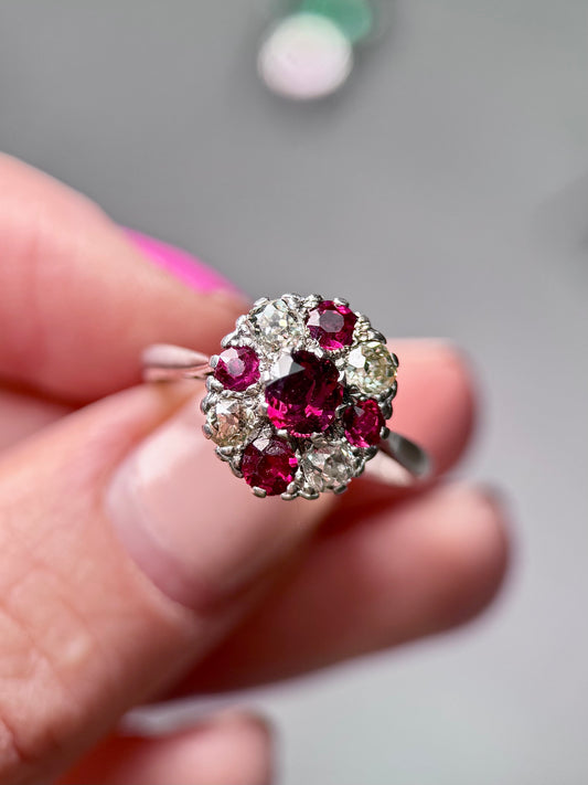 18ct Gold Ruby & Diamond Ring