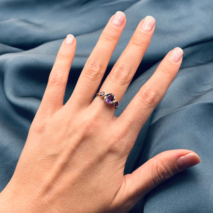 9 Carat Gold Amethyst Dress Ring