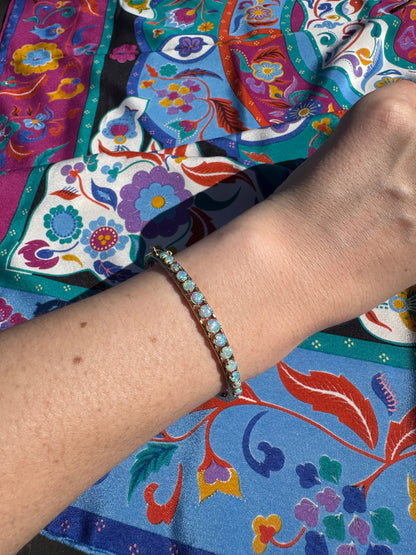 9ct Gold Opal Bangle