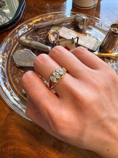 Large Diamond Marquis Trilogy Ring