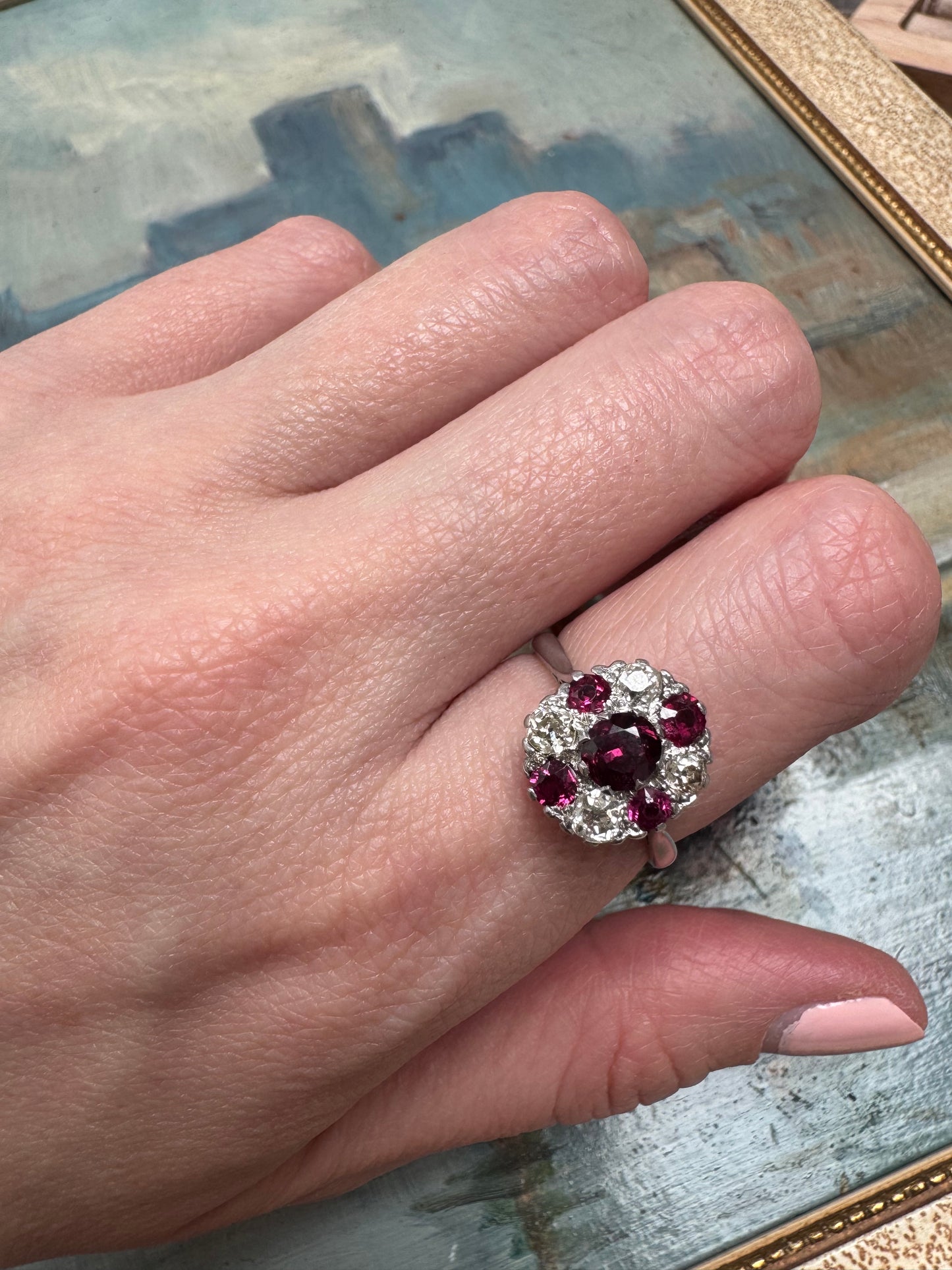 18ct Gold Ruby & Diamond Ring