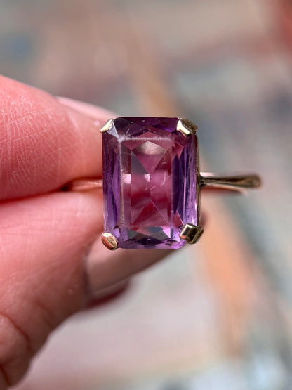 9ct Rose Gold Amethyst Cocktail Ring