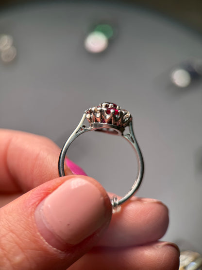 18ct Gold Ruby & Diamond Ring