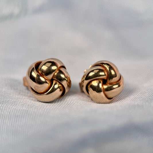 10 Carat Gold Knot Earrings