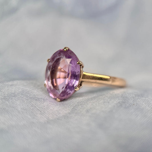 9 Carat Gold Amethyst Cocktail Ring