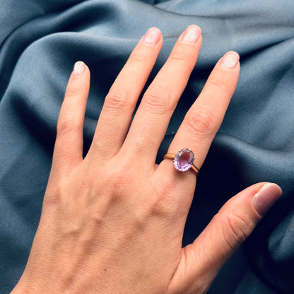 9 Carat Gold Amethyst Cocktail Ring