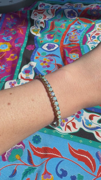 9ct Gold Opal Bangle