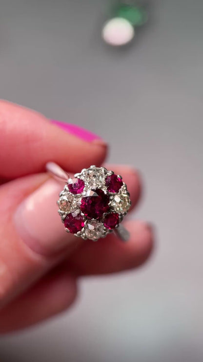 18ct Gold Ruby & Diamond Ring