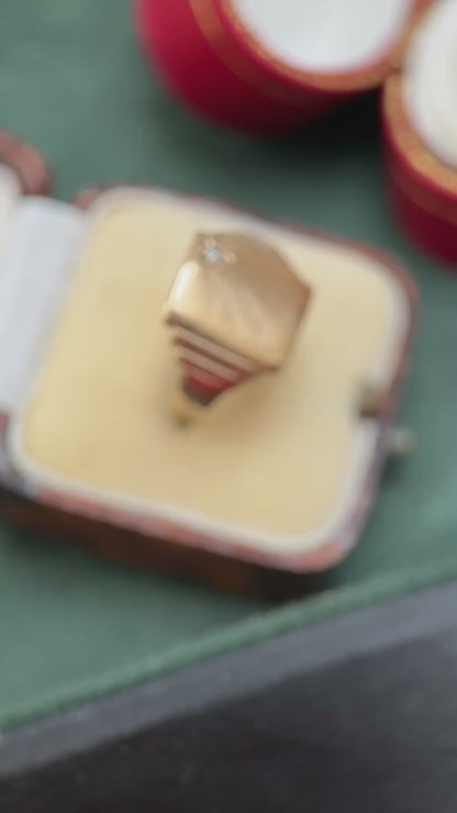 9ct Gold Vintage Art Deco Signet Ring