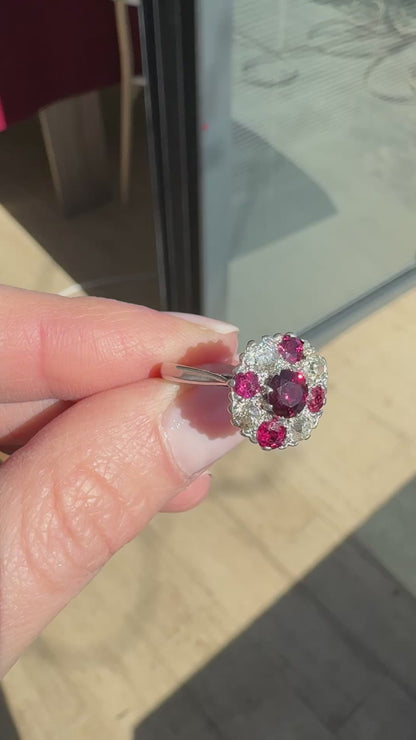 18ct Gold Ruby & Diamond Ring