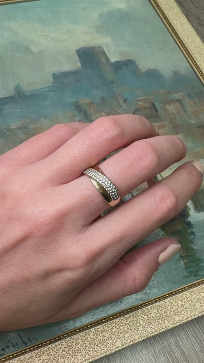 9ct Gold Stylish Diamond Band Ring