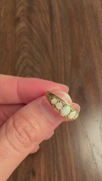 9ct Gold Opal “Gypsy” Ring